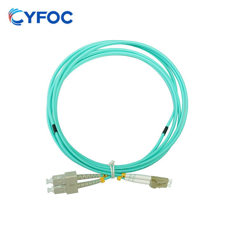OM3 LC-SC UPC Duplex LSZH 3.0mm Fiber Optic Patch Cord, 3m